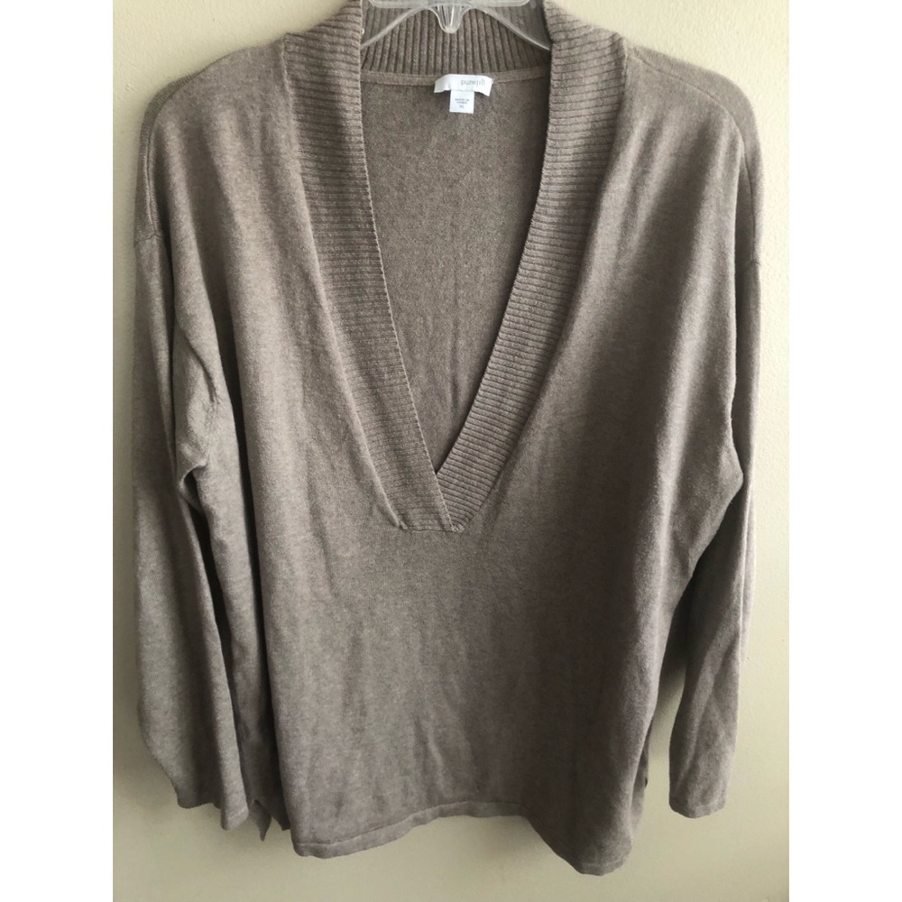 J. Jill V-Neck Cashmere Blend Sweater Size XL